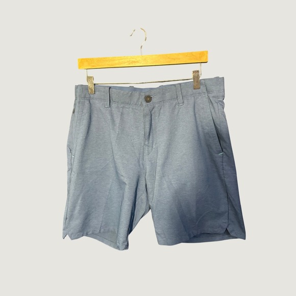 Tommy Bahama Other - Tommy Bahama Boracay Shorts Mens 34 Blue Heathered Flat Front Stretch Casual